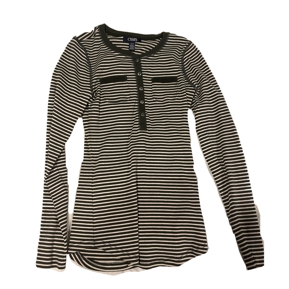 Chaps striped long sleeve